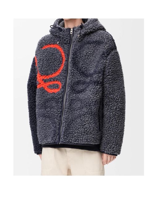 Loewe Blue Anagram Fleece Jacket for men