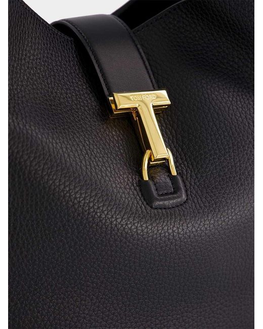 Tom Ford Black T Pin Shoulder Bag
