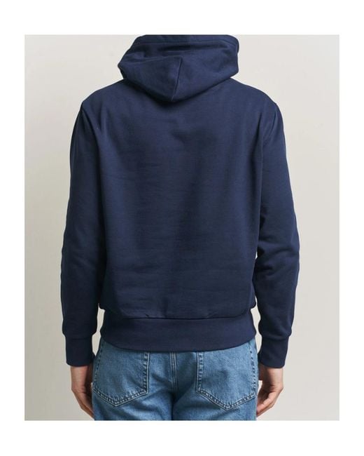 Polo Ralph Lauren Blue Logo Detailed Drawstring Hoodie for men