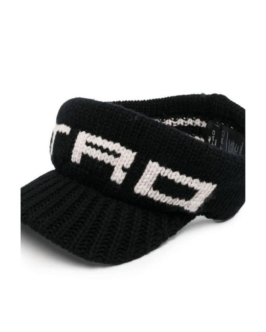 Etro Black Wool Tricot Visor