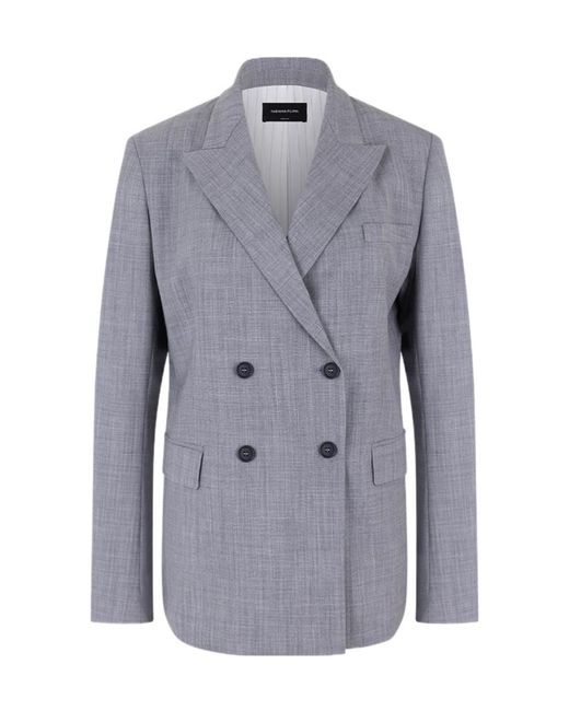 Fabiana Filippi Blue Double Breasted Tailored Blazer