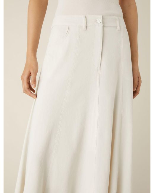 Marella White Button-Down Skirt