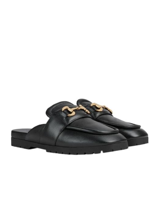 Gucci Black Horsebit Slip-On Mules for men