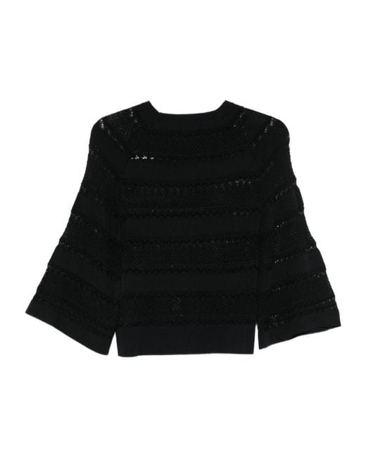 Liu Jo Black Long Sleeve Crewneck Jumper
