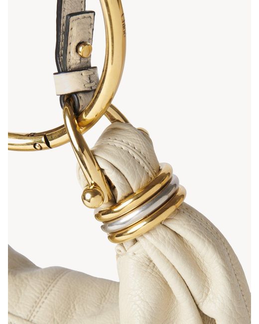 Chloé White Chloé Bracelet Zip-Detailed Small Hobo Bag