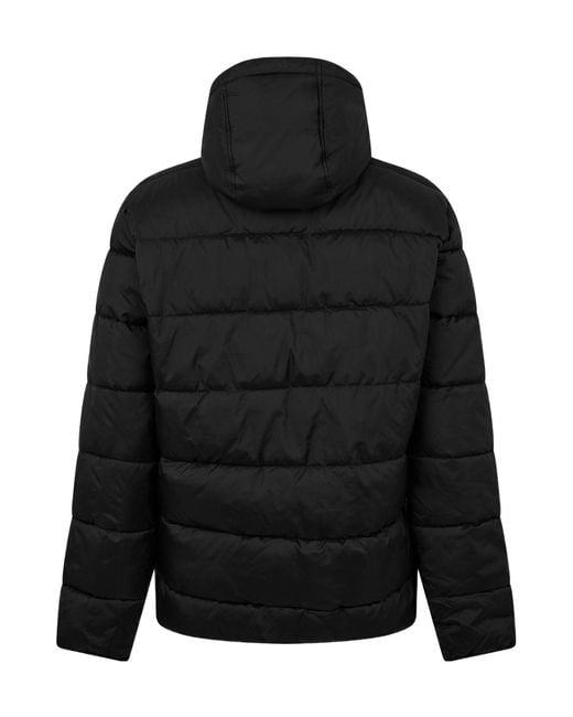 Barbour Black Hooded Quilted Puffer Jacket for men