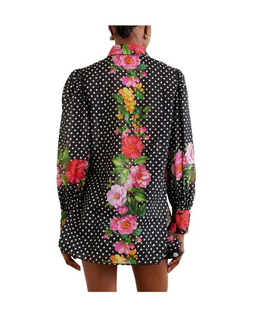 Charo Ruiz Multicolor Printed Cotton-Blend Voile Blouse