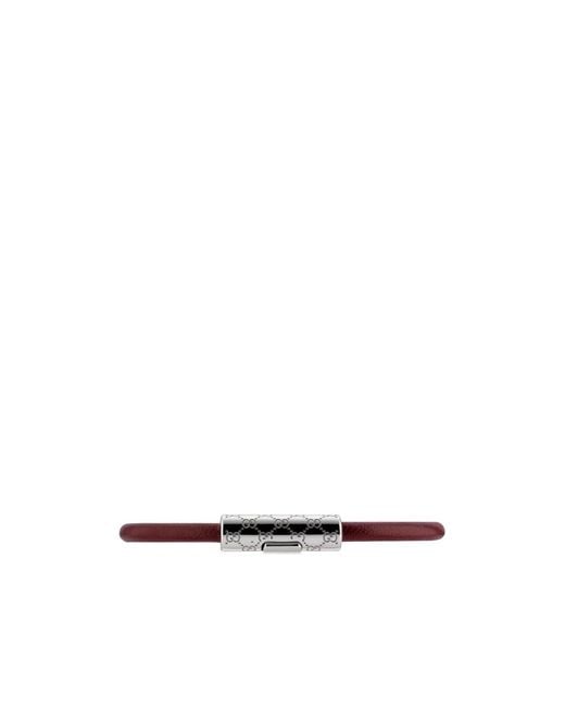 Gucci White Bracelet With Gg Detail for men