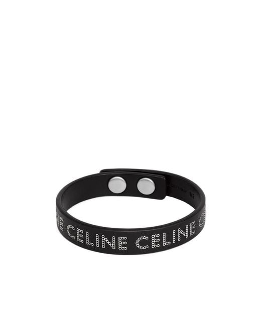 Céline White Monochroms Studs Bracelet for men
