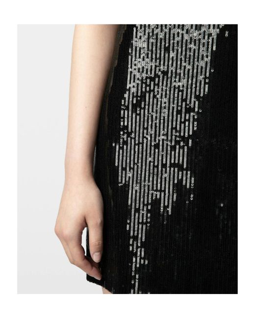 Zadig & Voltaire Black Rashu Sequin Mini Dress