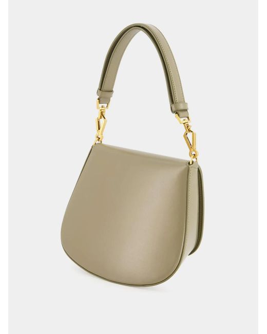 Saint Laurent White Mini Voltaire Leather Shoulder Bag