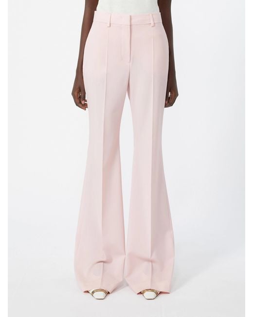 Sportmax Pink Wool Casual Pants