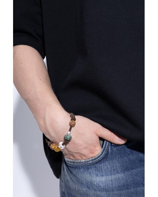 Isabel Marant White Stones Detailed Bracelet for men