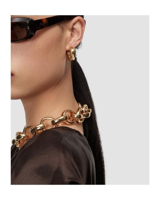 Joseph Metallic Chunky Hoop Earrings
