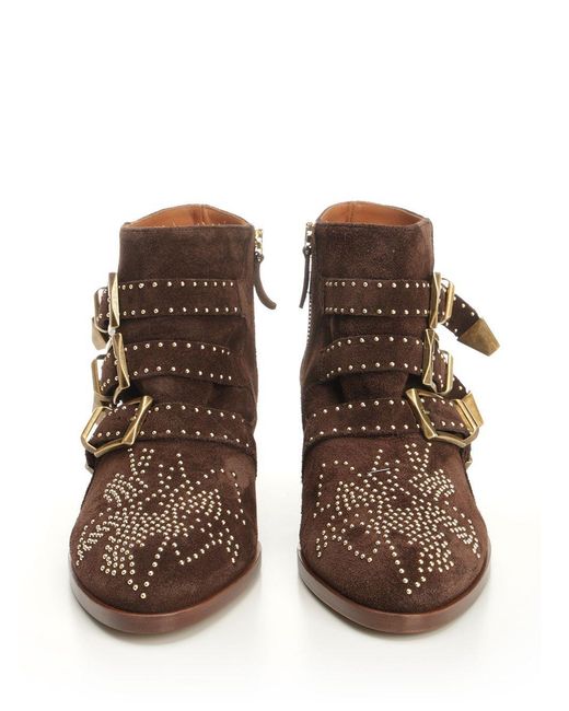 Chloé Brown "Susanna" Ankle Boots
