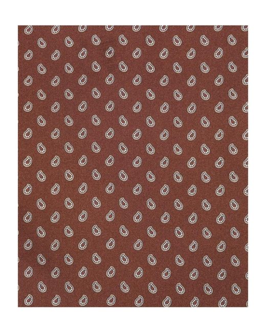 Brioni Red Printed Square Scarf for men