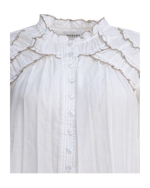 Isabel Marant White Étoile Pleated Shirt