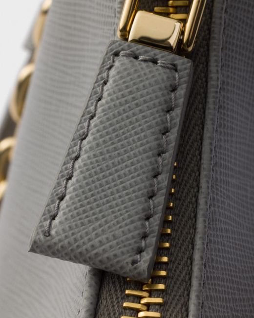 Prada Gray Re-Edition Mini Saffiano Leather Bag