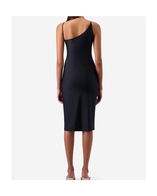 Coperni Blue C-Logo One-Shoulder Midi Dress