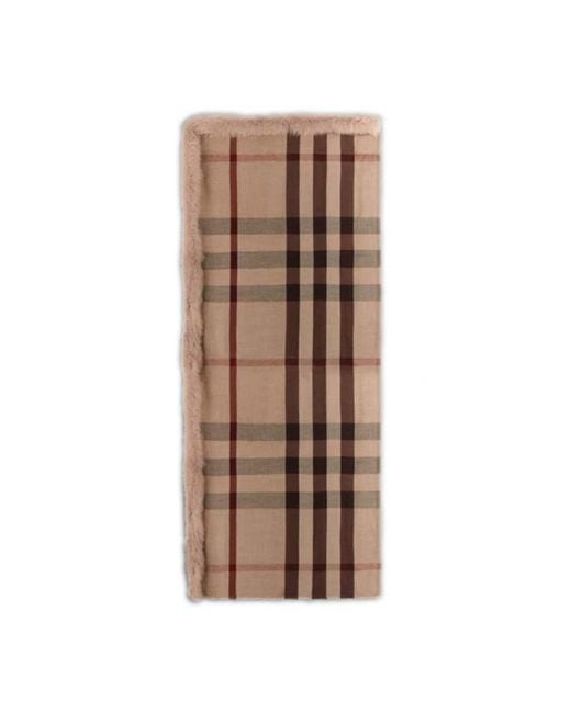 Burberry Brown Spliced Plaid Scarf