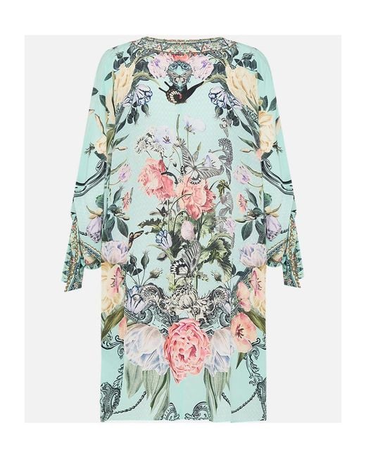Camilla Blue Floral Print Dress