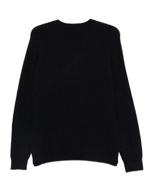 Roberto Collina Black Crew-Neck Long Sleeved Jumper for men
