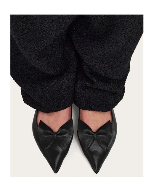 Ferragamo Black Bow Ballet Flat