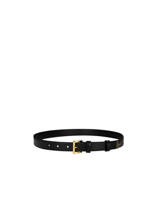 Prada White Logo Belt