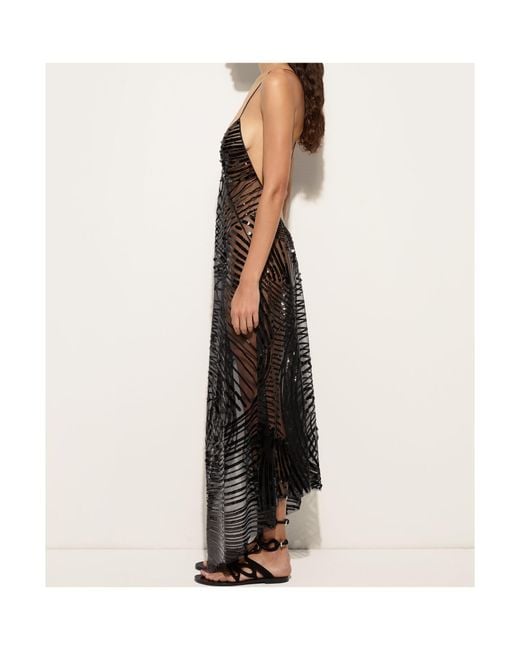 Emilio Pucci Black Embroidered Tulle Dress