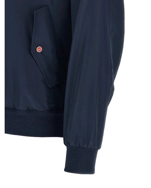Kiton Blue Cima Zip-Up Jacket for men