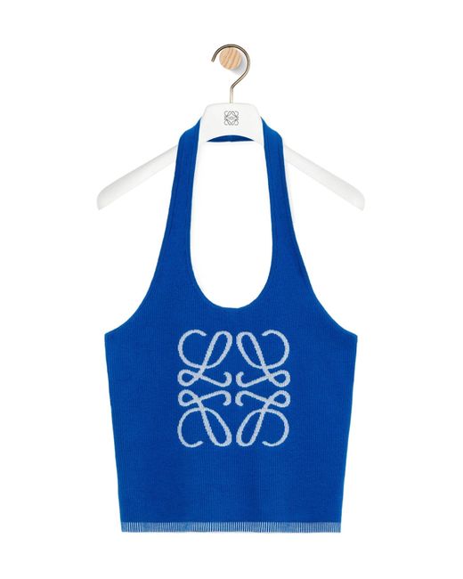 【送料&関税込】Loewe Top Loewe x Paula Ibiza Anagram Ribbed Halter Top | Neiman Marcus