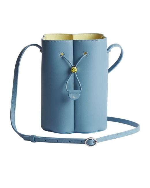 Dior Blue Petit Trefle Mini Bucket Bag