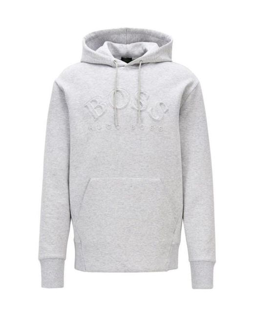 Boss Gray Embroidered Logo Sweater for men
