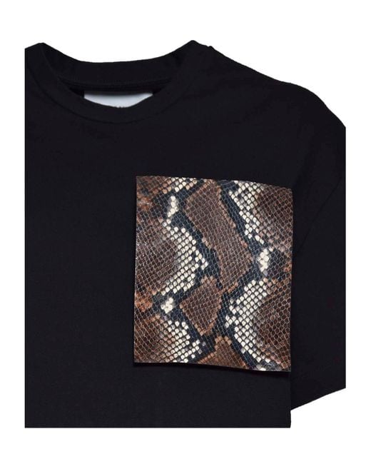 Jil Sander Blue Snake Pocket Printed T-Shirt