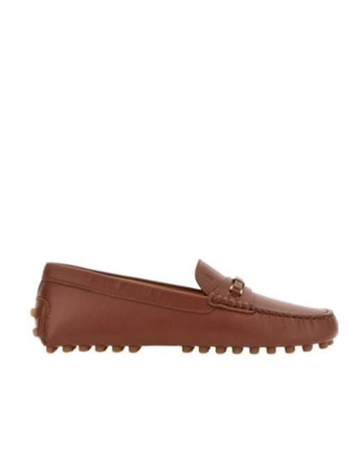 Tod's Brown Gommino Leather Loafers