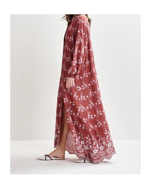 Essentiel Antwerp Red Long Sleeve Dress