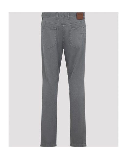 Zegna Gray Belt Loop Jeans for men