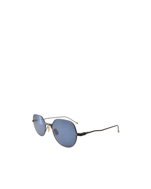 Thom Browne Blue Round-Frame Sunglasses for men