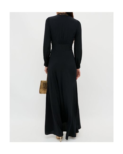 Rixo Black Long-Sleeved Dress