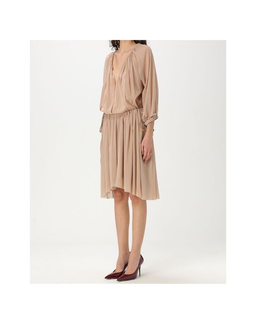 Philosophy Di Lorenzo Serafini White V-Neck Pleated Midi Dress