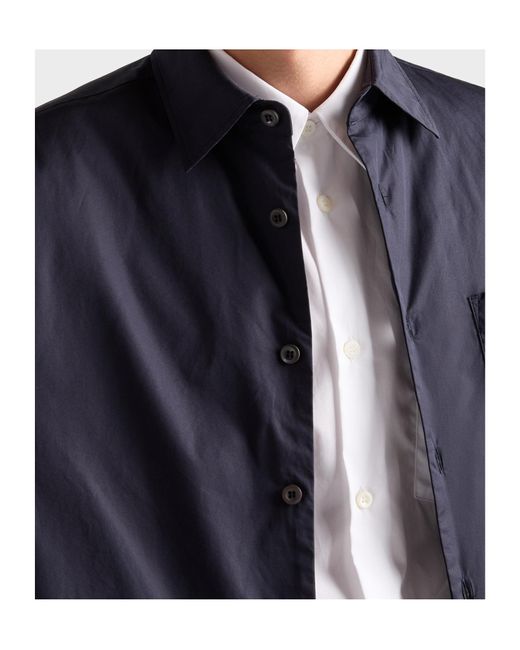 Prada Blue Cotton Shirt for men