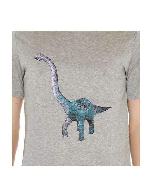 Lanvin Gray Round-Necked T-Shirt for men