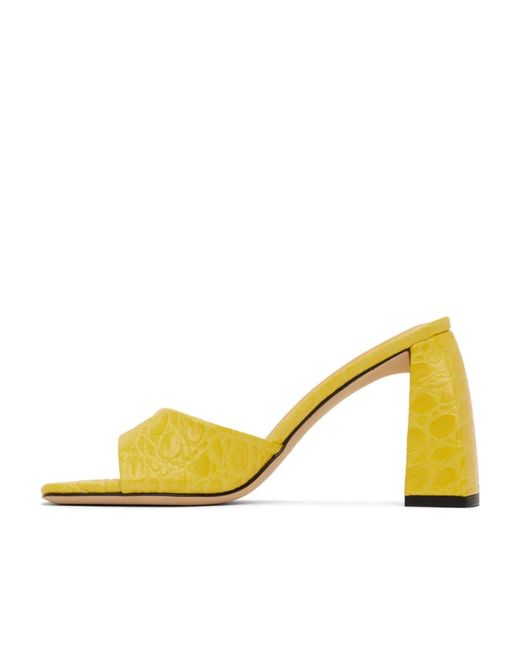 By Far Yellow Michele Flat Sandals
