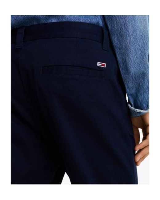 Tommy Hilfiger Blue Austin Stretch Cotton Slim Chinos for men