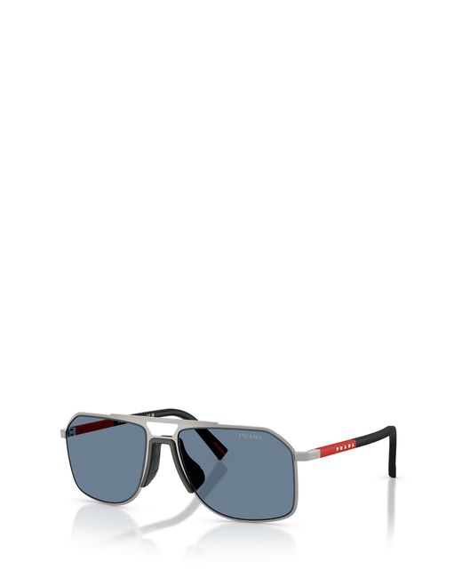 Prada Linea Rossa Blue Prada Eyewear Linea Rossa Pilot Frame Sunglasses for men