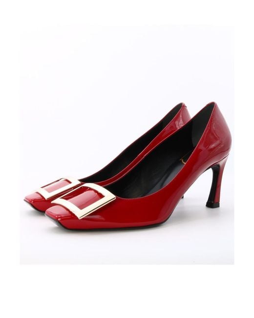 Roger Vivier Red Trompette Buckle Pumps
