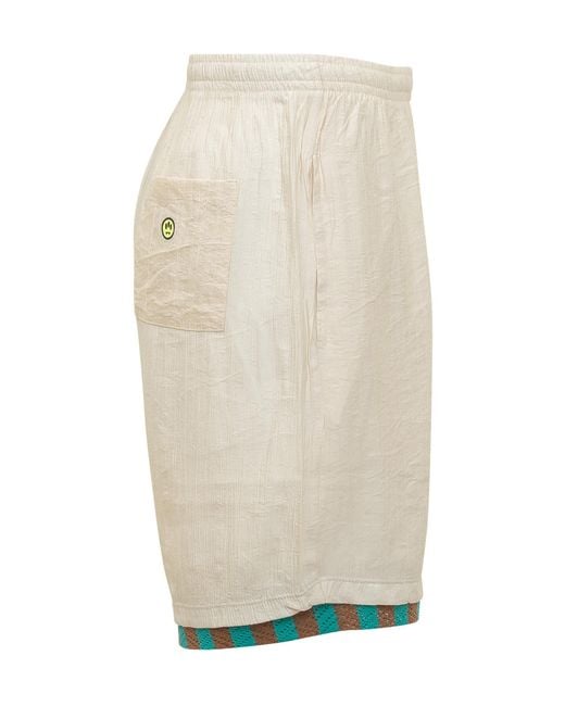 Barrow Natural Elasticated Waistband Shorts for men