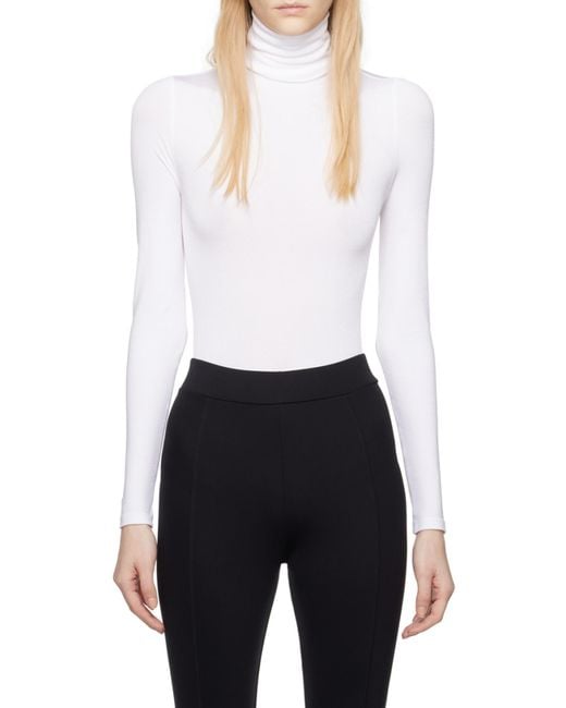 Wolford White High-Neck Bodysuit