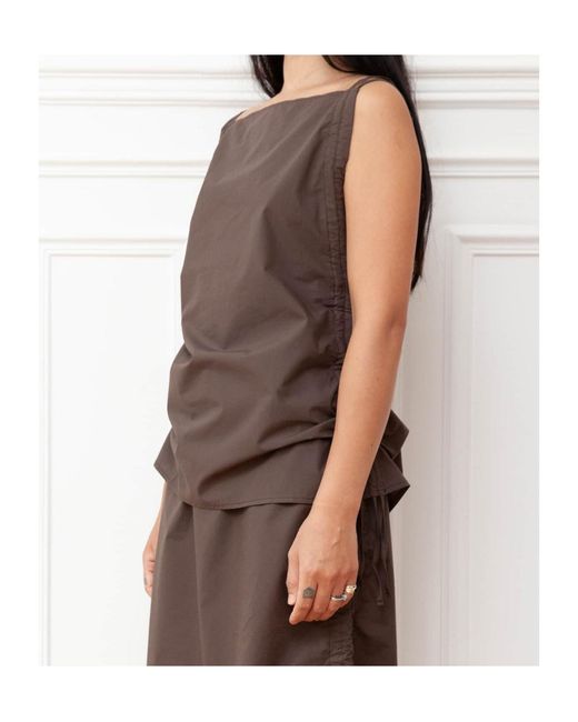 Baserange Brown Sleeveless Top