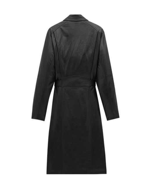 Saint Laurent Black Leather Coat